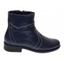 Ghete barbati office elegante din piele naturala cu fermoar Bleumarin TANCABL